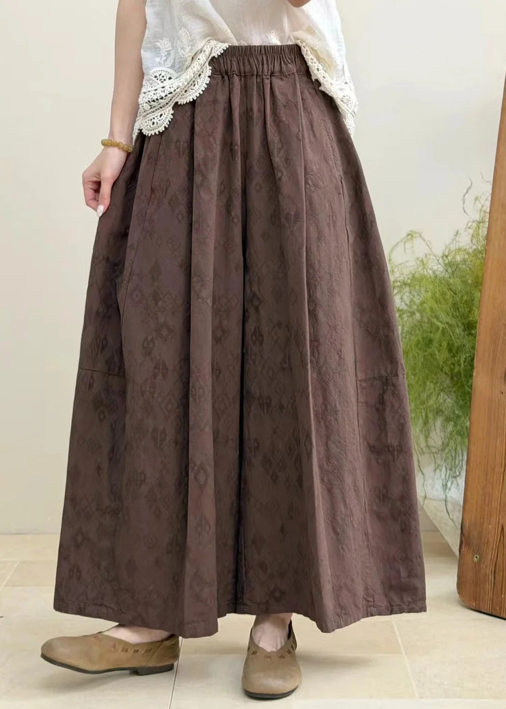 Dames Broek Wijde Pijpen Patchwork Plus Size 1