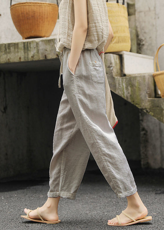 Dames Broek met Elastische Taille en Zakken 2