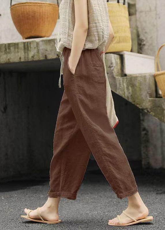 Dames Broek met Elastische Taille en Zakken 3