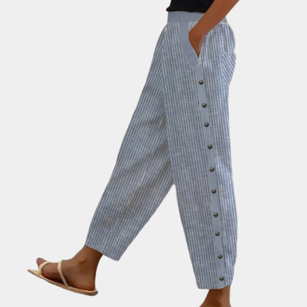 Dames Broek met Gestreept Patroon 1