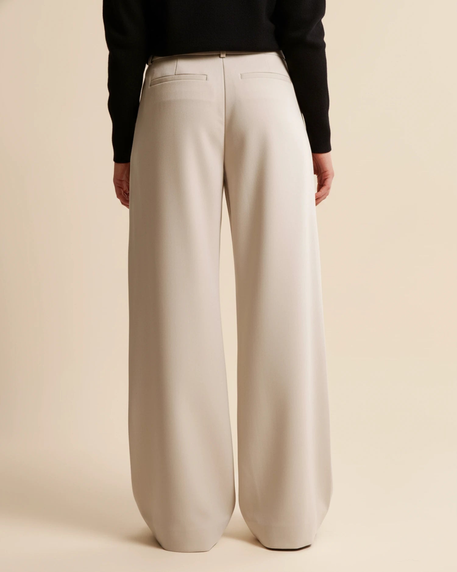 Dames Broek met Hoge Taille en Geplooide Pijpen 4