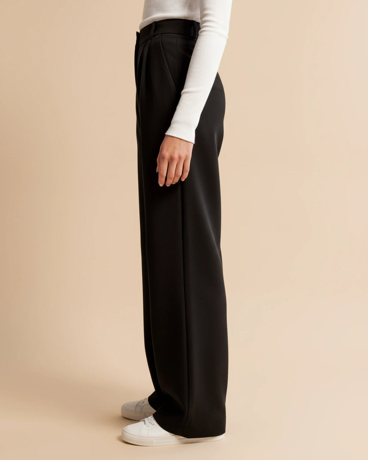 Dames Broek met Hoge Taille en Geplooide Pijpen 7