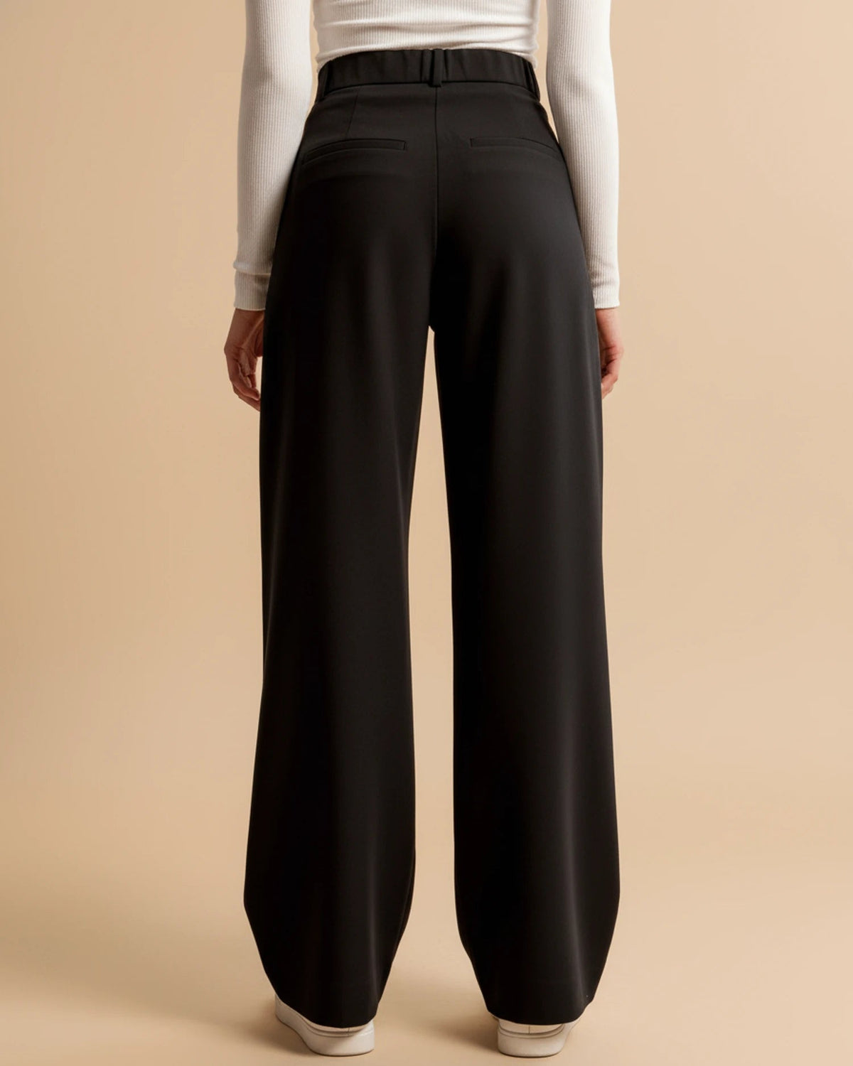 Dames Broek met Hoge Taille en Geplooide Pijpen 8