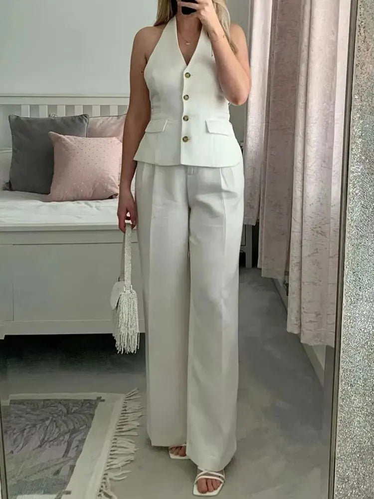 Dames Broekpak Halterstijl met Blazer 4