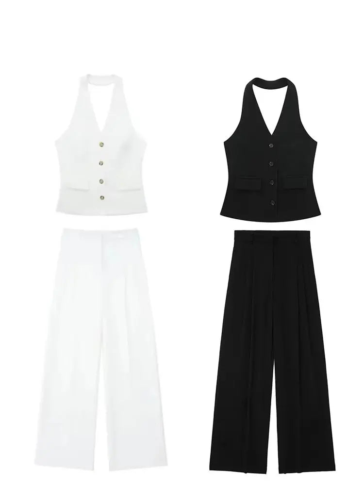 Dames Broekpak Halterstijl met Blazer 5