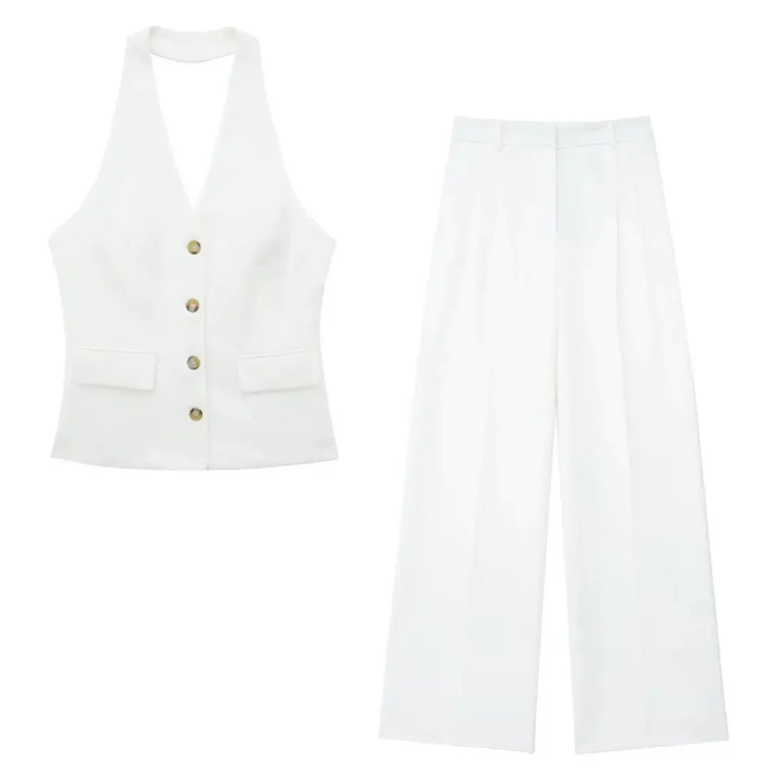 Dames Broekpak Halterstijl met Blazer 6