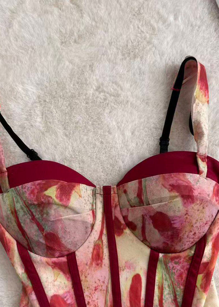 Dames Bustier Top Met Print Zomerse Stijl 2