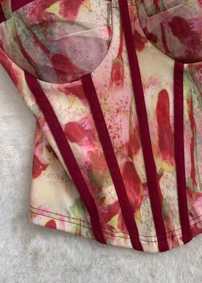 Dames Bustier Top Met Print Zomerse Stijl 3