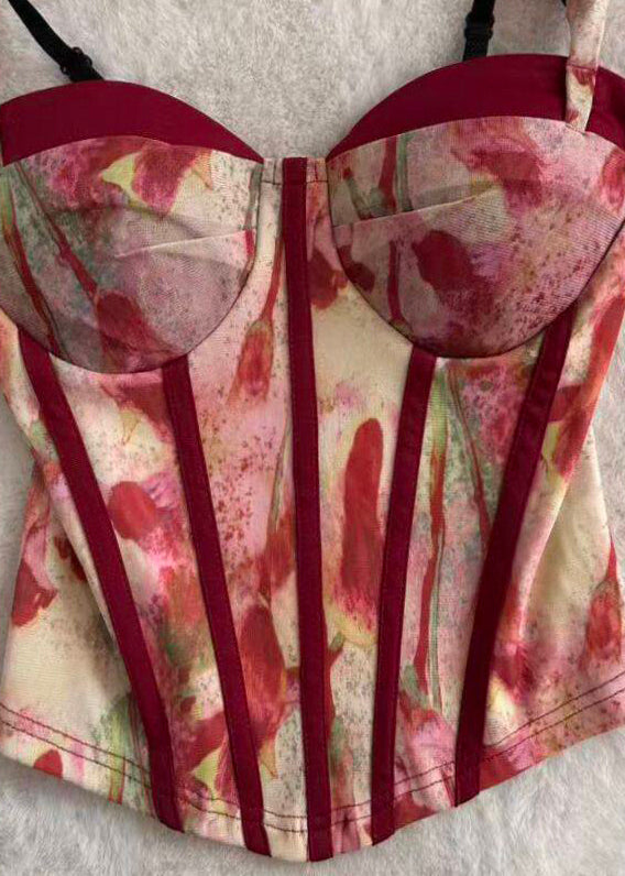 Dames Bustier Top Met Print Zomerse Stijl 4