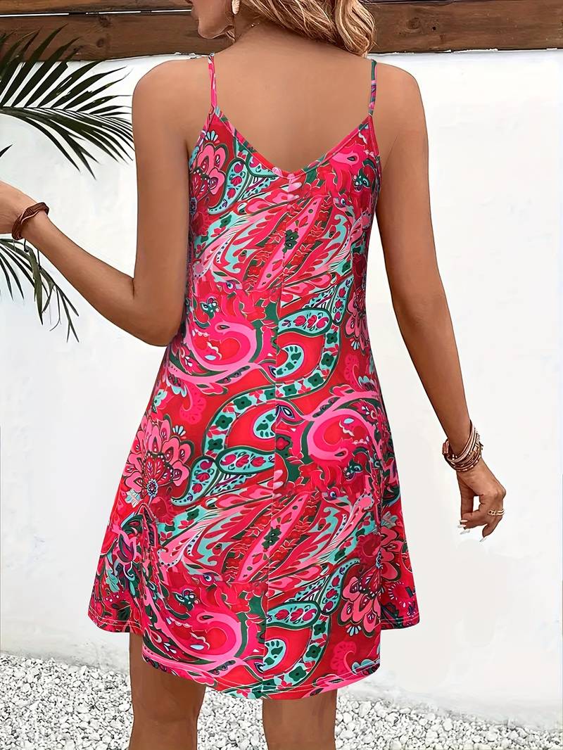 Dames Cami-jurk Mouwloos in Vakantiestijl 1