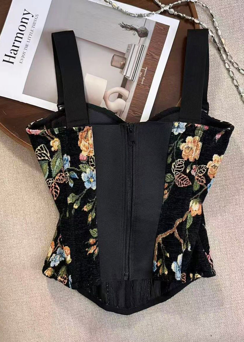 Dames Cami Tanktop Visgraatprint Zomerstijl 2