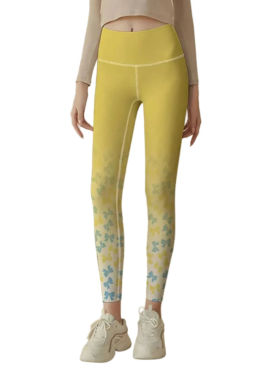 Dames Capri-Legging Met Strikprint En Hoge Taille 0