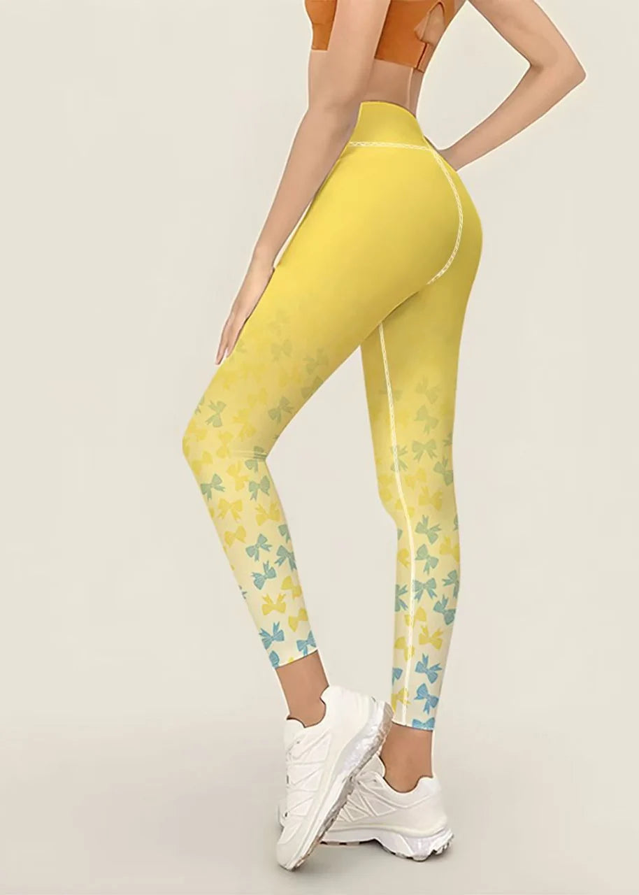Dames Capri-Legging Met Strikprint En Hoge Taille 1