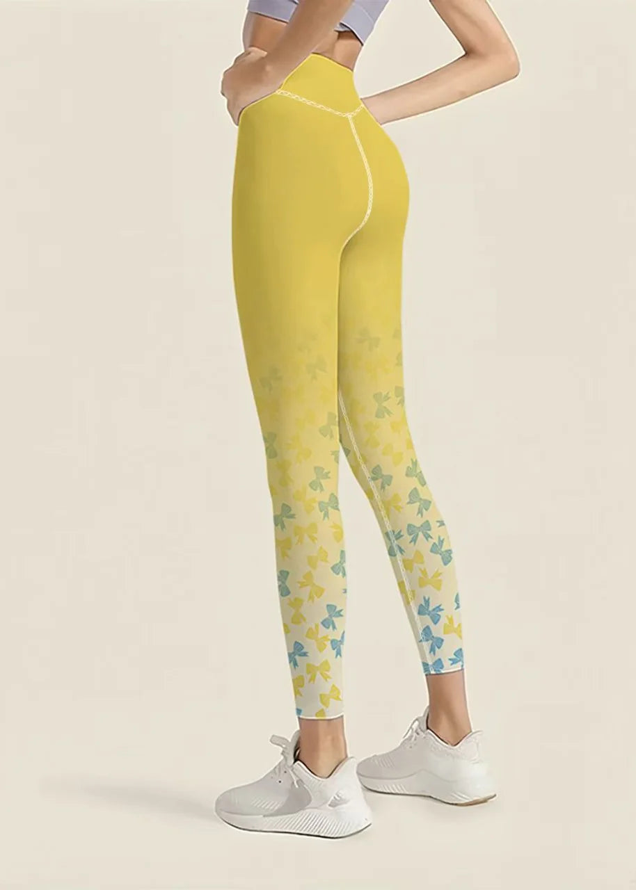 Dames Capri-Legging Met Strikprint En Hoge Taille 3