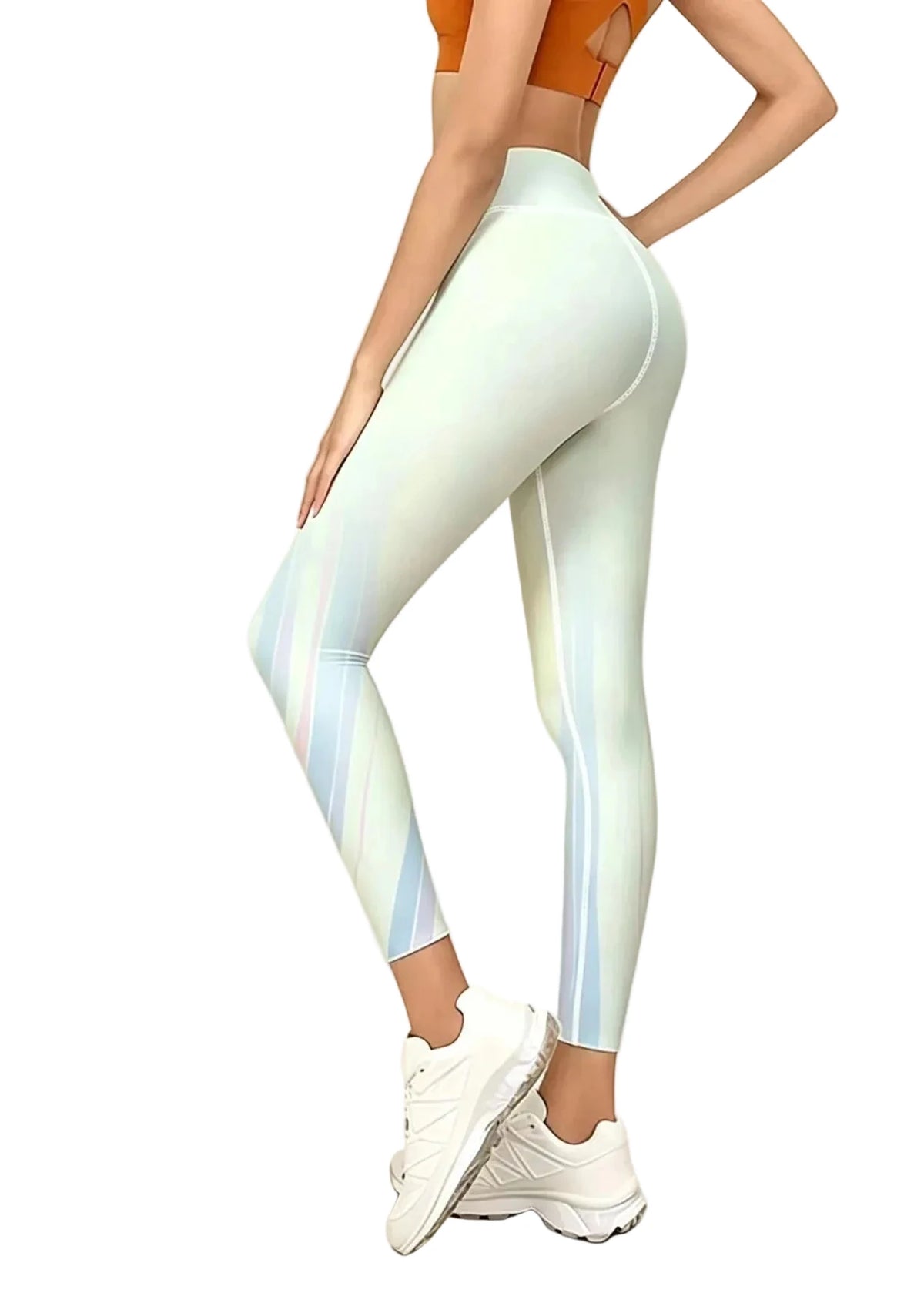 Dames Capri Hardlooplegging Hoge Taille Met Print 0
