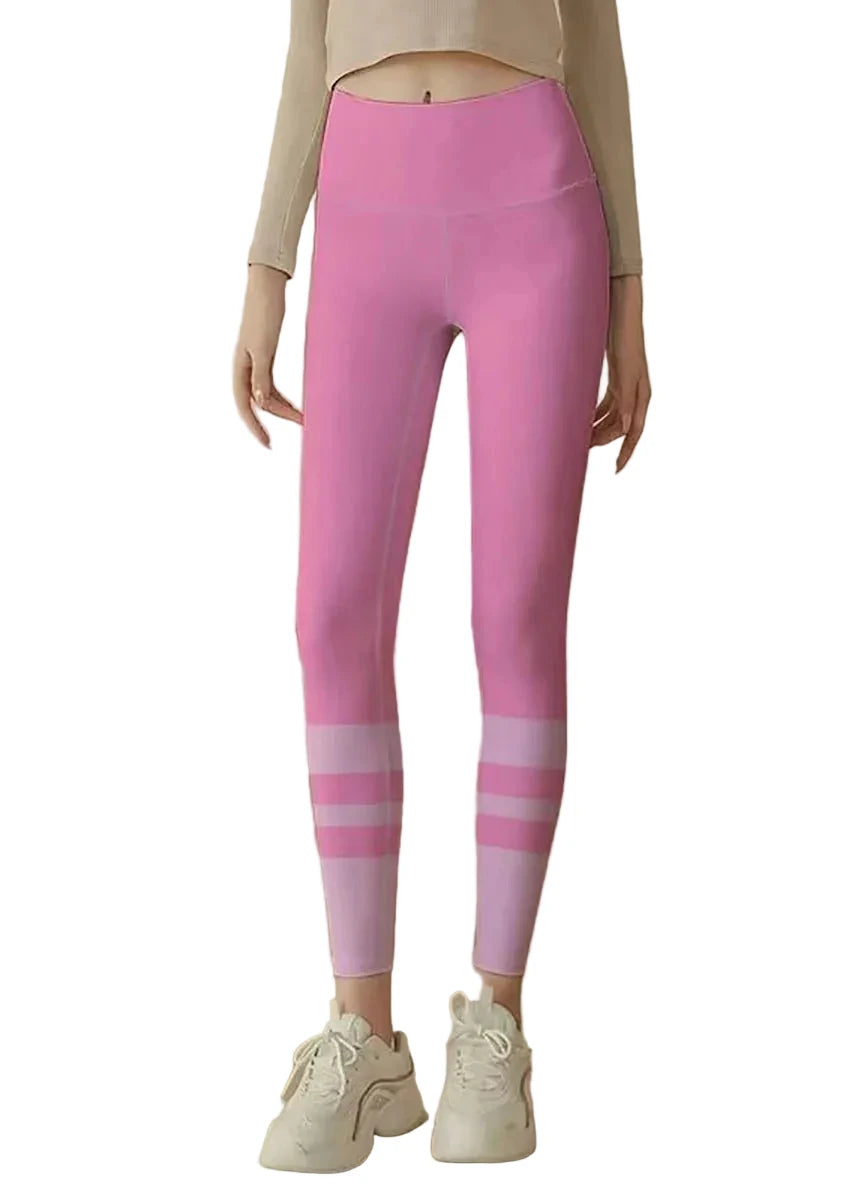 Dames Capri Legging Gestreept Met Hoge Taille 1