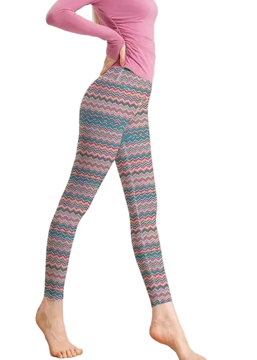 Dames Capri Legging Golfprint Hoge Taille 0