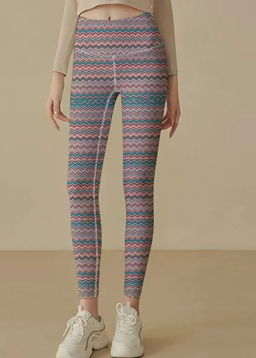 Dames Capri Legging Golfprint Hoge Taille 1