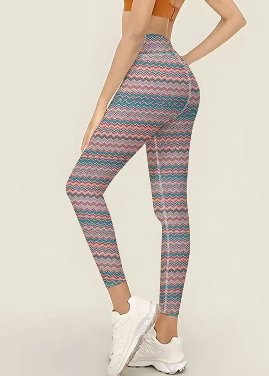Dames Capri Legging Golfprint Hoge Taille 3