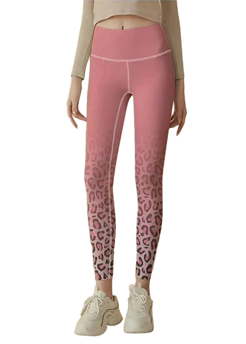 Dames Capri Legging Luipaardprint Kleurverloop Hoge Taille 1