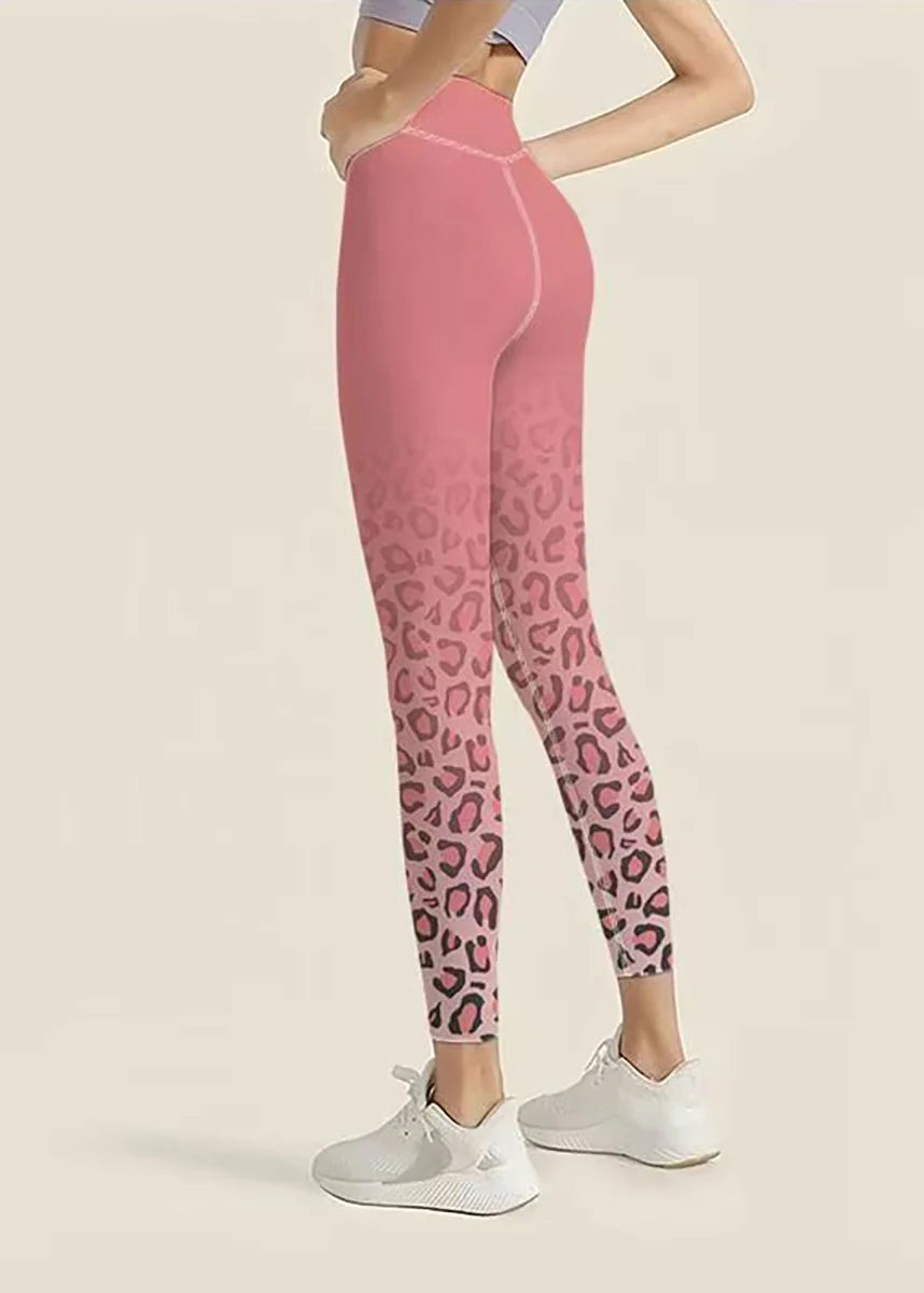 Dames Capri Legging Luipaardprint Kleurverloop Hoge Taille 4