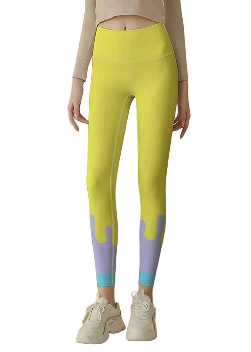 Dames Capri Legging Met Print En Hoge Taille 0
