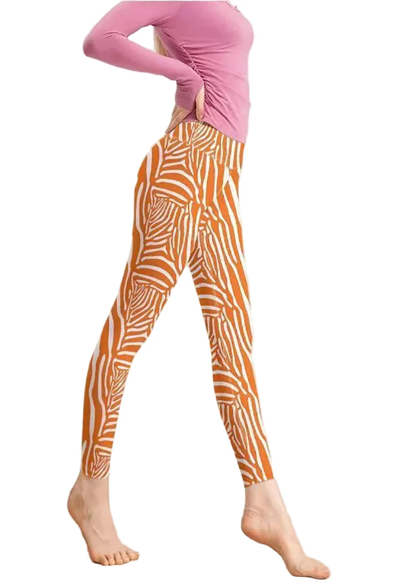 Dames Capri Legging Zebraprint Hoge Taille 0