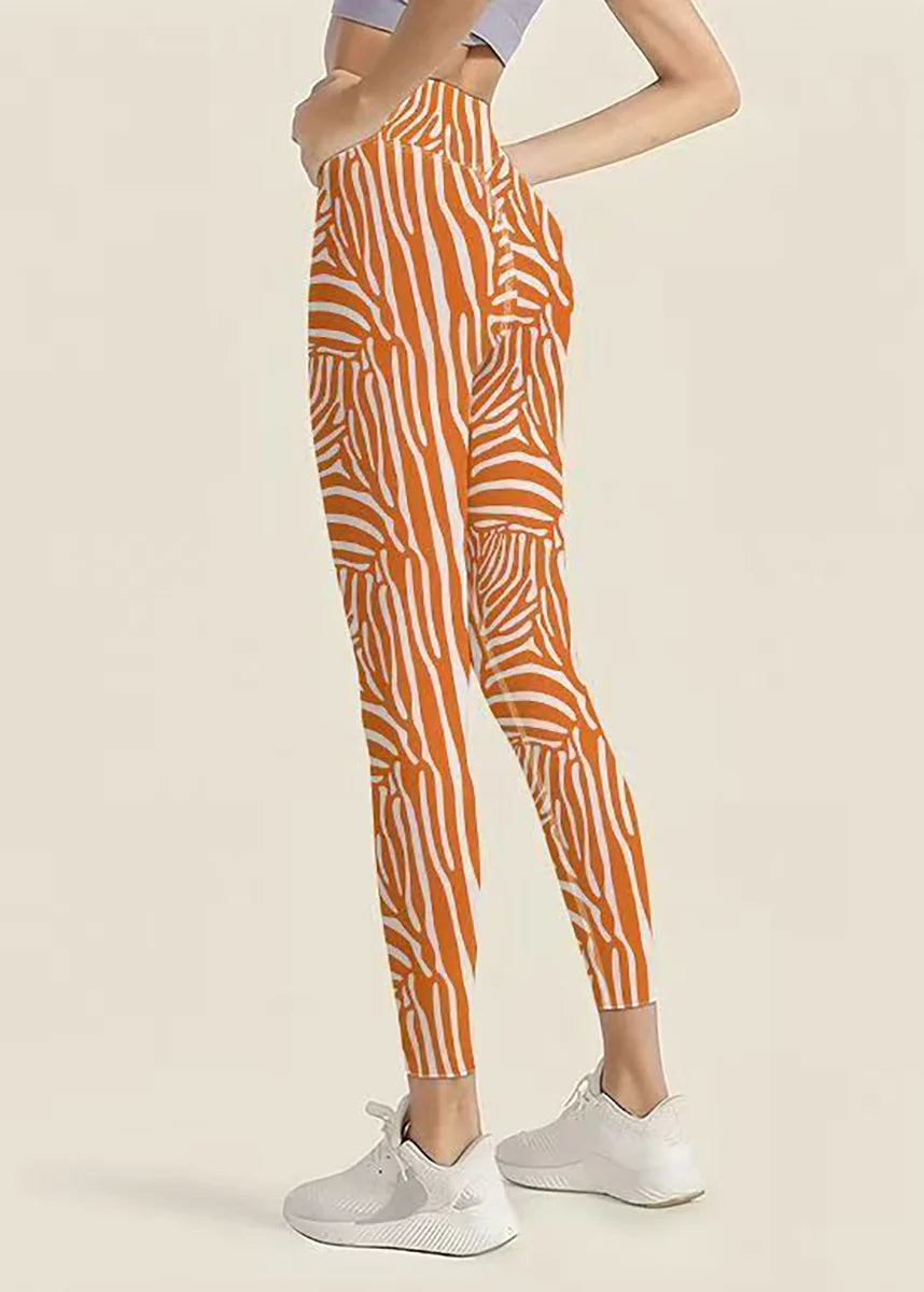 Dames Capri Legging Zebraprint Hoge Taille 4