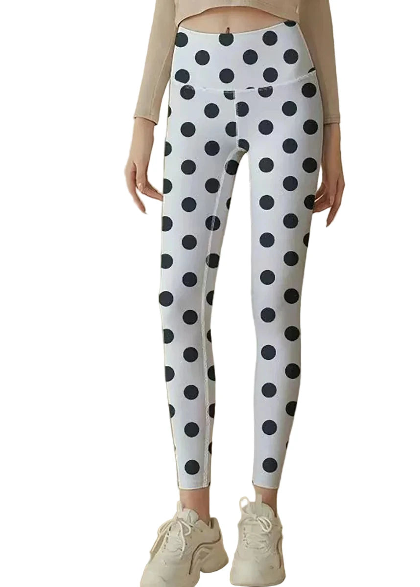 Dames Capri Legging met Stippenprint en Scrunch Detail 1
