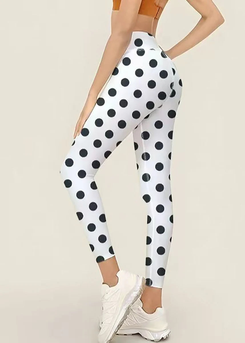Dames Capri Legging met Stippenprint en Scrunch Detail 3