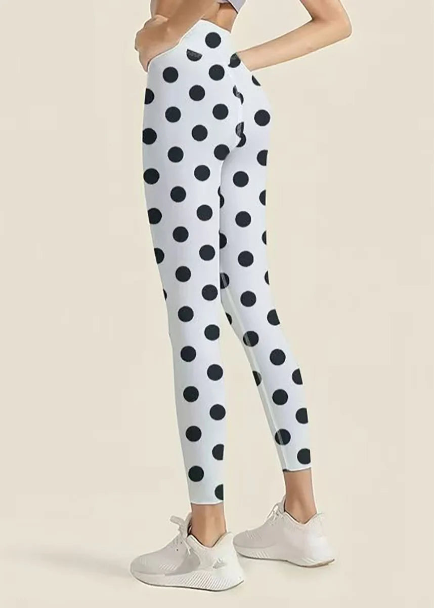 Dames Capri Legging met Stippenprint en Scrunch Detail 4