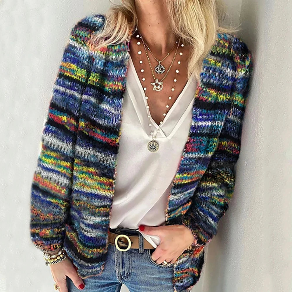 Dames Cardigan Gebreid Casual Losse Jas voor Herfst en Winter 1