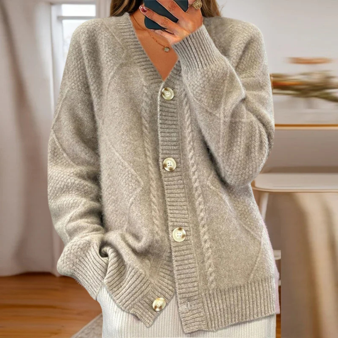 Dames Cardigan Kabelstrik Casual 3