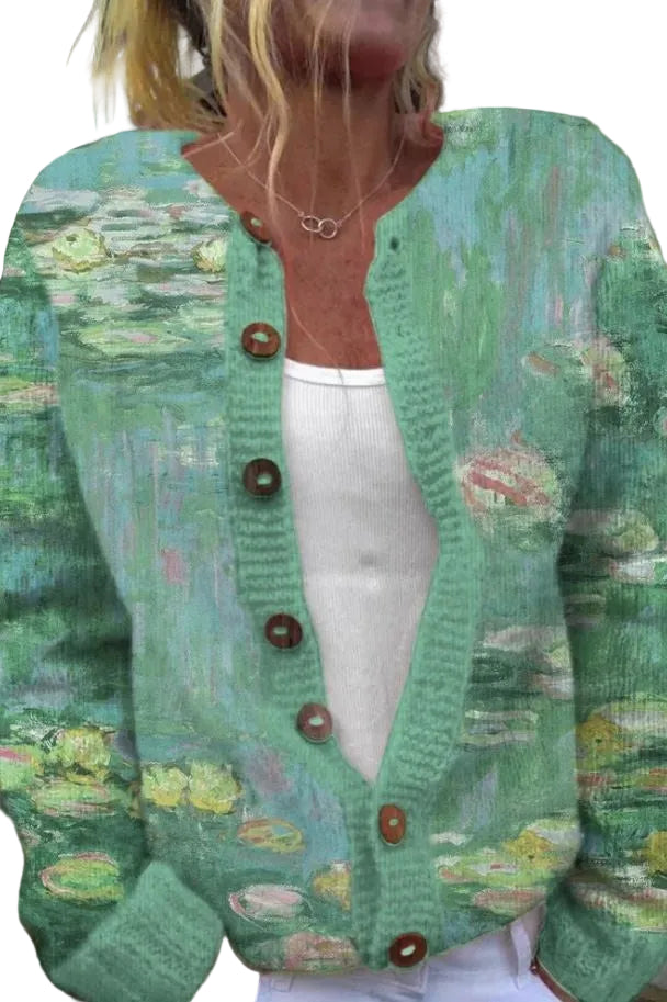Dames Cardigan Lange Mouwen Artistiek 0