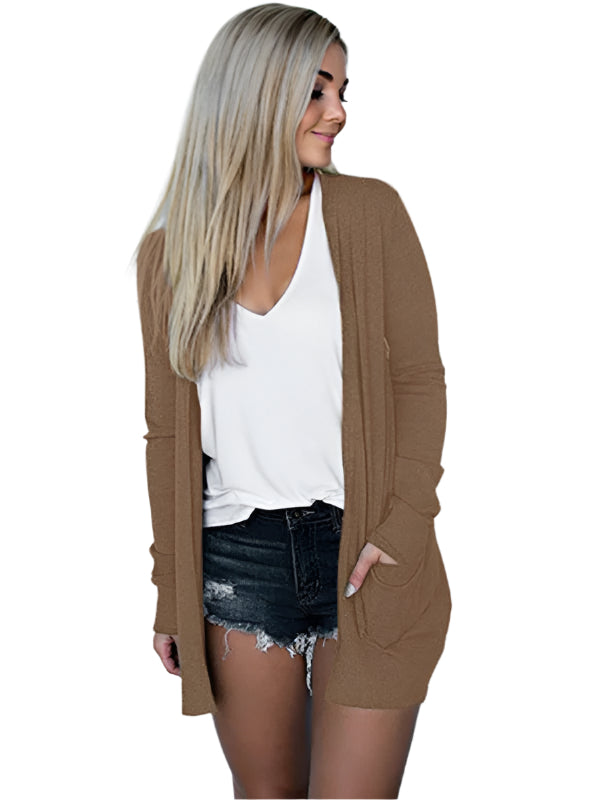 Dames Cardigan Lange Mouwen Gebreid Polyester Spandex 0
