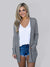 Dames Cardigan Lange Mouwen Gebreid Polyester Spandex 2