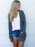Dames Cardigan Lange Mouwen Gebreid Polyester Spandex 4