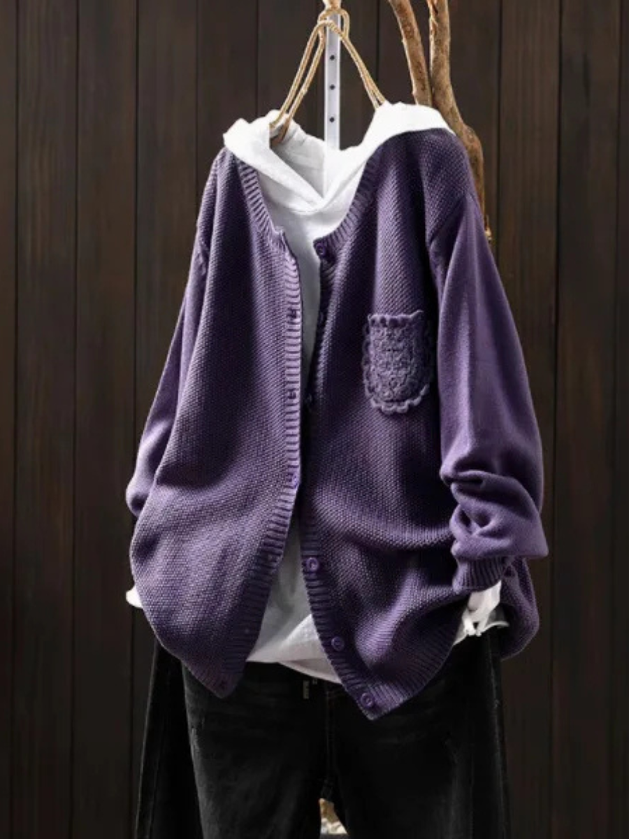 Dames Cardigan Met Kanten Details 7