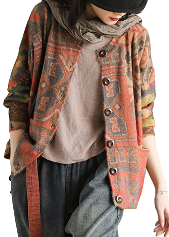 Dames Cardigan Met Knopen en Zakken Losse Pasvorm Truien 0