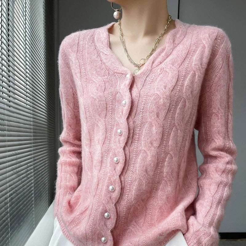 Dames Cardigan Met Schattig Patroon Van Wol 2