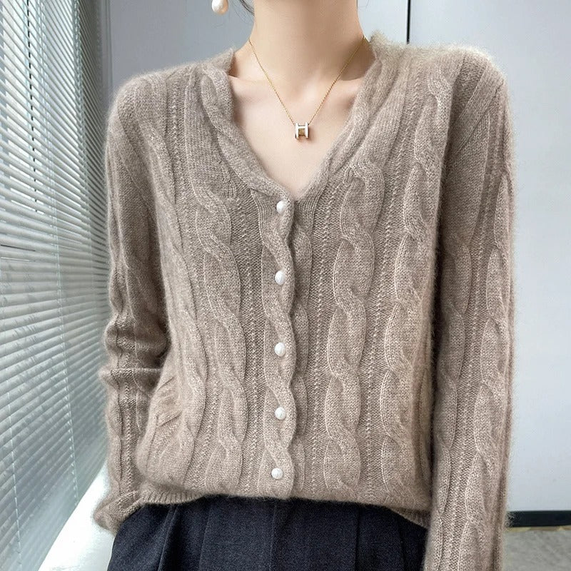 Dames Cardigan Met Schattig Patroon Van Wol 4
