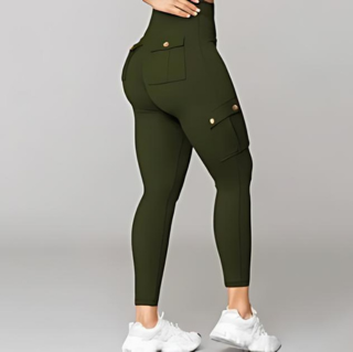 Dames Cargo Broek Hoge Taille Casual Slim Fit 10
