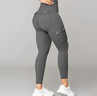 Dames Cargo Broek Hoge Taille Casual Slim Fit 9