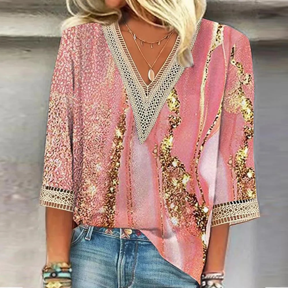 Dames Casual Blouse V-hals 1