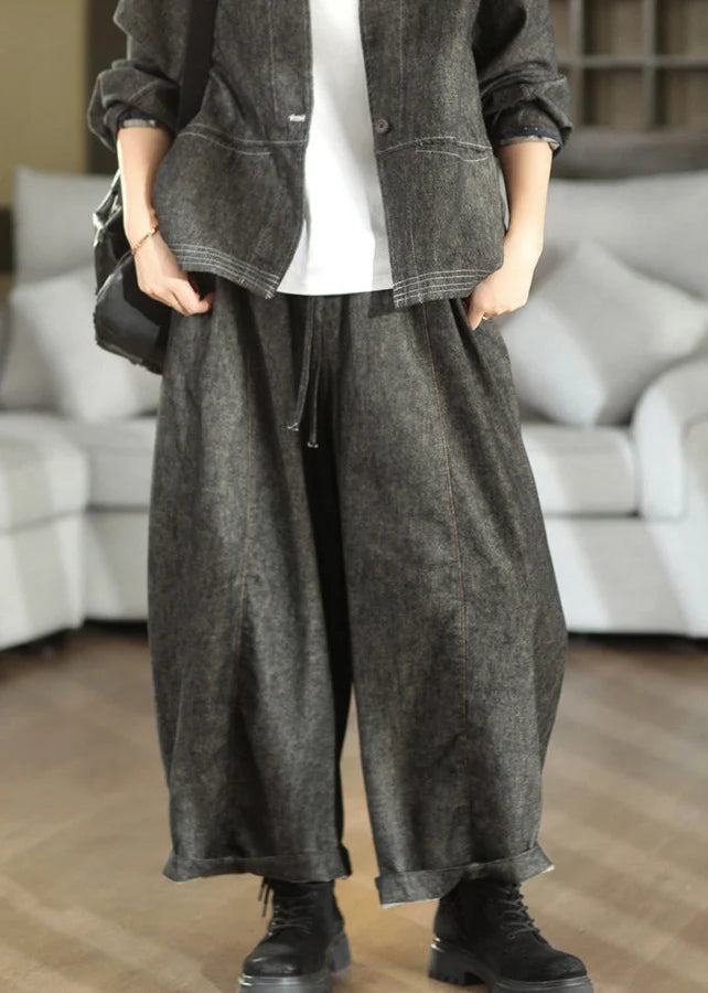Dames Casual Broek Met Elastische Tailleband 2