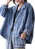 Dames Casual Denim Blauw Colbert met Staande Kraag 0