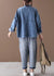 Dames Casual Denim Blauw Colbert met Staande Kraag 3