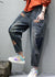 Dames Casual Denim Broek met Pockets en Patchwork 3
