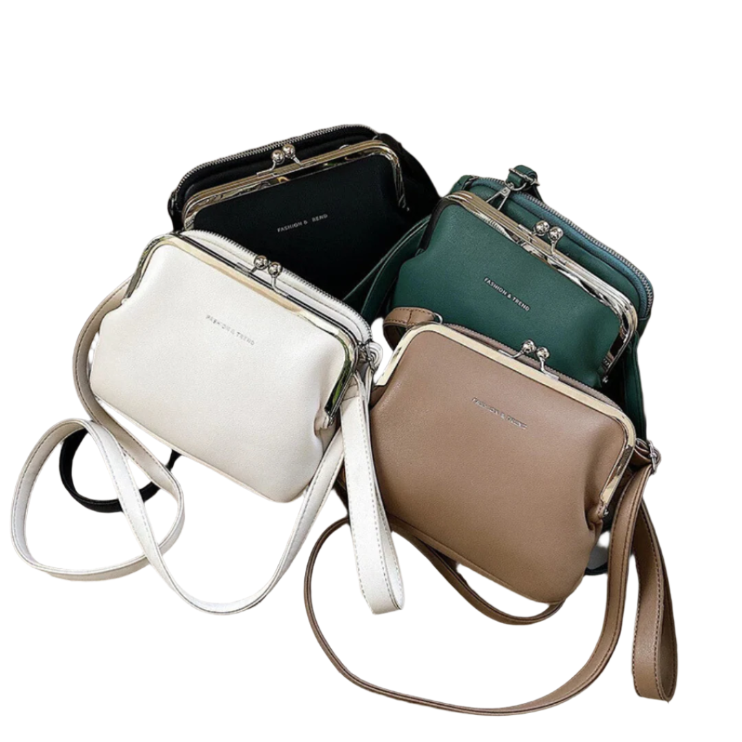 Dames Casual Handtas Met Praktische Clip Kunstleer 4