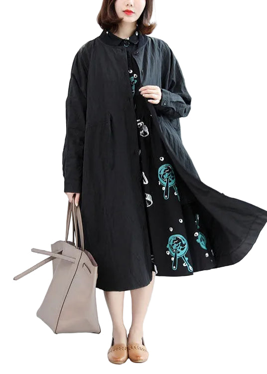 Dames Casual Jas Lange Mouwen Plus Size 0